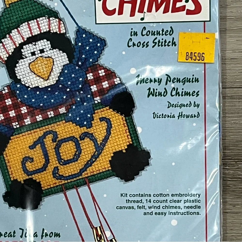 NWT Dimensions Wind Chimes Merry Penguin Counted Cross Stitch Kit - Picture 5 of 13